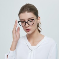 Kacamata Optik Bingkai Asetat Model Baru 2026, Gaya Mata Kucing, Transparan, Merk River