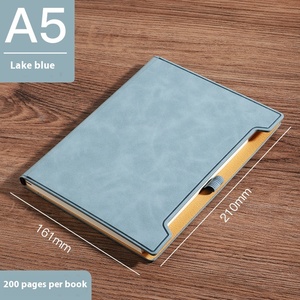 Logo personnalisable 2025 nouveau modèle A5 ensemble de cahiers épaissi B5 Journal d'affaires en cuir à couverture rigide Simple agenda de bureau pour le bureau - Product Image 1