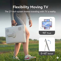 Téléviseur portable flexible 27 pouces 16:9 avec écran tactile, moniteur 1080p Android 13 Google avec caméra KTC 25 pouces MegPad