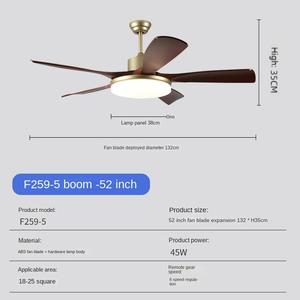 Ventilador de Techo Moderno Retro para Baño con Luz, 5 Aspas, Motor de CC, Diseño Industrial de Metal, LED, Control Remoto - Product Image 5