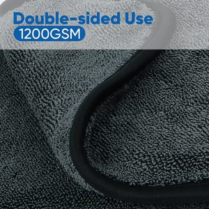 Toalla de microfibra premium de alta densidad para secado de coches, sin arañazos, con bucles retorcidos, paño de lavado personalizado. - Product Image 3