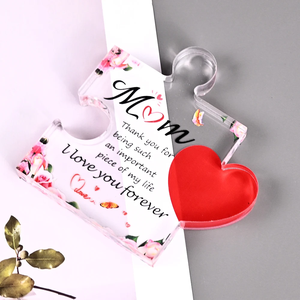 Cadeaux personnalisés en acrylique transparent, puzzles en forme de cœur, ornements en acrylique, cadeaux commémoratifs transparents, artisanat en acrylique, cadeaux - Product Image 4