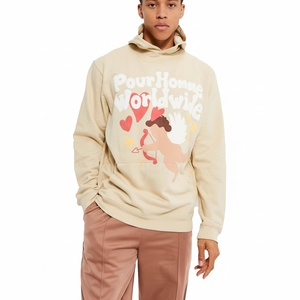 Sudadera con capucha personalizada de gran tamaño al por mayor para hombres y mujeres, Sudadera con capucha transpirable de peso pesado en blanco con estampado de felpa francesa - Product Image 1