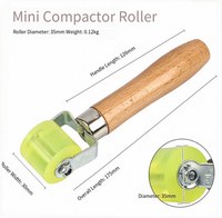 Rodillo de insonorización para coche con mango de madera/plástico, herramienta de rodillo de goma para filtro de sonido y ruido en sistemas de audio automotriz