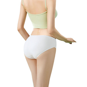 Bragas de Spa desechables de algodón puro <span class=keywords><strong>para</strong></span> mujer portátiles, <span class=keywords><strong>ropa</strong></span> <span class=keywords><strong>interior</strong></span> de punto de patrón sólido <span class=keywords><strong>para</strong></span> uso diario <span class=keywords><strong>para</strong></span> viajes, hoteles u hospitales - Product Image 2