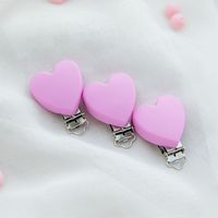 Clip en métal coeur en silicone avec trous sécurité sans BPA né cadeau alimentation bébé attache-tétine