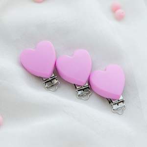 Clip in Silicone cuore metallo con fori di sicurezza BPA libero nato <span class=keywords><strong>regalo</strong></span> alimentazione bambino <span class=keywords><strong>ciuccio</strong></span> Clip - Product Image 6