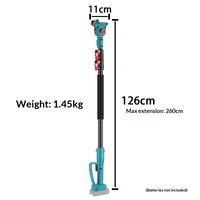 Scie à branches télescopique avec perche d'extension, scie d'élagage en hauteur, taille-branches portatif allongé pour jardin