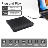 Portable USB 3.0 Blu-ray Burner Slim Design Custom Logo DVD RW CD Writer Drive for Laptop PCs Desktops Optical Drives Included