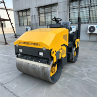 Compacteur routier diesel 3 tonnes pour travaux de construction, mini-compacteur autoporté pour asphalte