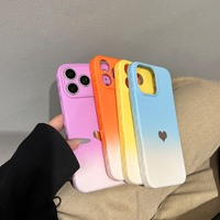 Coques de téléphone antichoc à dégradé de couleurs pour iPhone 17 Pro Max, 16, 15, 14 Pro, 13 Pro Max – Conception en TPU souple avec protection de l'appareil photo