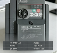 Variateur de fréquence triphasé DC-AC (VFD) d'origine, modèle FR-E740-0.75K, 1500W, 220V, IP20