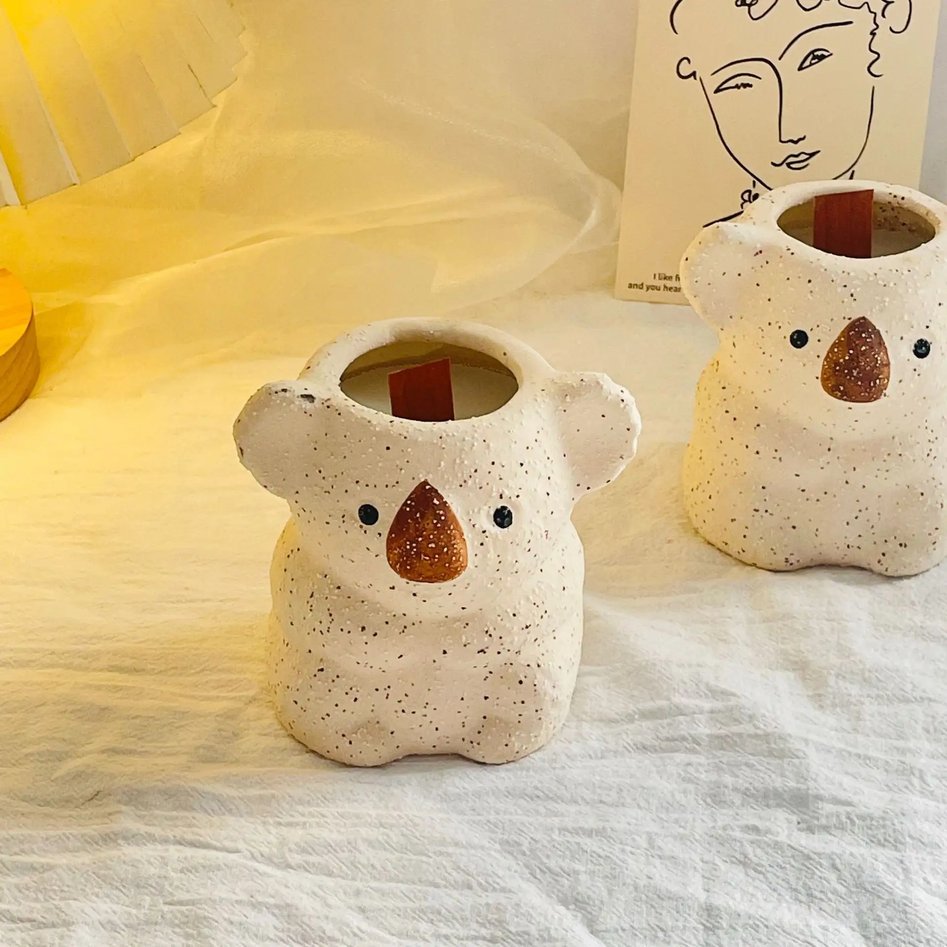 SuXiu OEMKoala scented candles lovely lasting creative fragrance ornaments bedroom birthday gifts to BFFS gift box accompanying