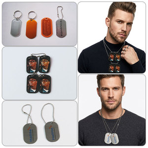 Collier pendentif médaille pour chien en acier inoxydable vierge, personnalisable avec gravure de nom, logo ou ID, pour cadeaux personnalisés et designs de sublimation DIY - Product Image 3