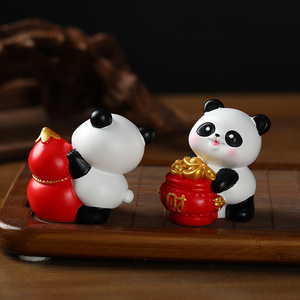 Figuras de León y Panda Chinos Ruijie de 3.9 Pulgadas, Lindas Figuras Decorativas de Dibujos Animados para el Hogar, Oficina, Interiores, Regalo - Product Image 4