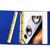 Tiras Adhesivas de Refuerzo PP de la Mejor Calidad, Sujetadores de Archivos de 28x297mm, Accesorios para Archivadores de Anillas, Multicolor, Sin Necesidad de Perforación