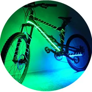 Marco de bicicleta LED personalizado, luces de alambre EL, decoración de bicicleta única, productos EL