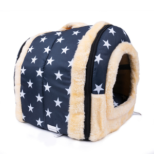 Cama para Animais de Estimação em Pelúcia Macia com Estampa de Estrelas, Tamanho Quente e Confortável, Removível - Product Image 1
