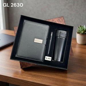 Olivia Customizable Executive Corporate Gift <b>Set</b> PU Leather <b>Notebook</b> Metal Ball <b>Pen</b> Stainless Steel Travel Tumbler for Gifting - Product Image 4