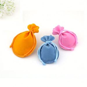 Mini <b>Cushioned</b> Jewelry Bags Drawstring 7*9Cm <b>Purple</b> Jewelry Bags for Gift Travel Jewelry Organizer Bags - Product Image 4
