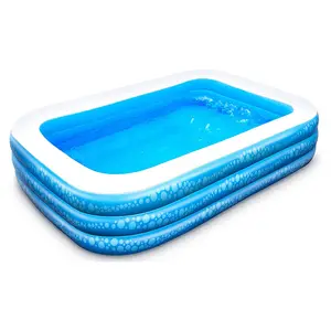 Factory Price High Quality Eco-friendly PVC Swimming Pool Outdoor Ground Swimming Pool Kids Inflatable 3 Ring Family Pool