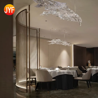 Cloison de séparation en acier inoxydable H6062 pour restaurant, écran de séparation en métal découpé sur mesure, séparateur de pièce décoratif intérieur