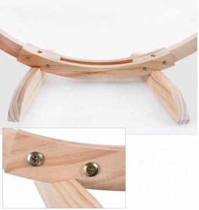 Juego de bricolaje más vendido, hamaca de gato columpio, cuna transpirable de madera multifuncional duradera, forma rectangular, cómoda para mascotas - Product Image 5