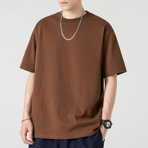 HEALY T-shirt da uomo a maniche corte, pesante 200g, semplice e versatile, vestibilità ampia, nuovo stile a mezza manica - Product Image 2