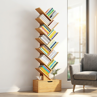 Petite bibliothèque moderne en forme d'arbre pour la maison, le bureau et l'hôtel, armoire de rangement intégrée pour le salon avec un design créatif