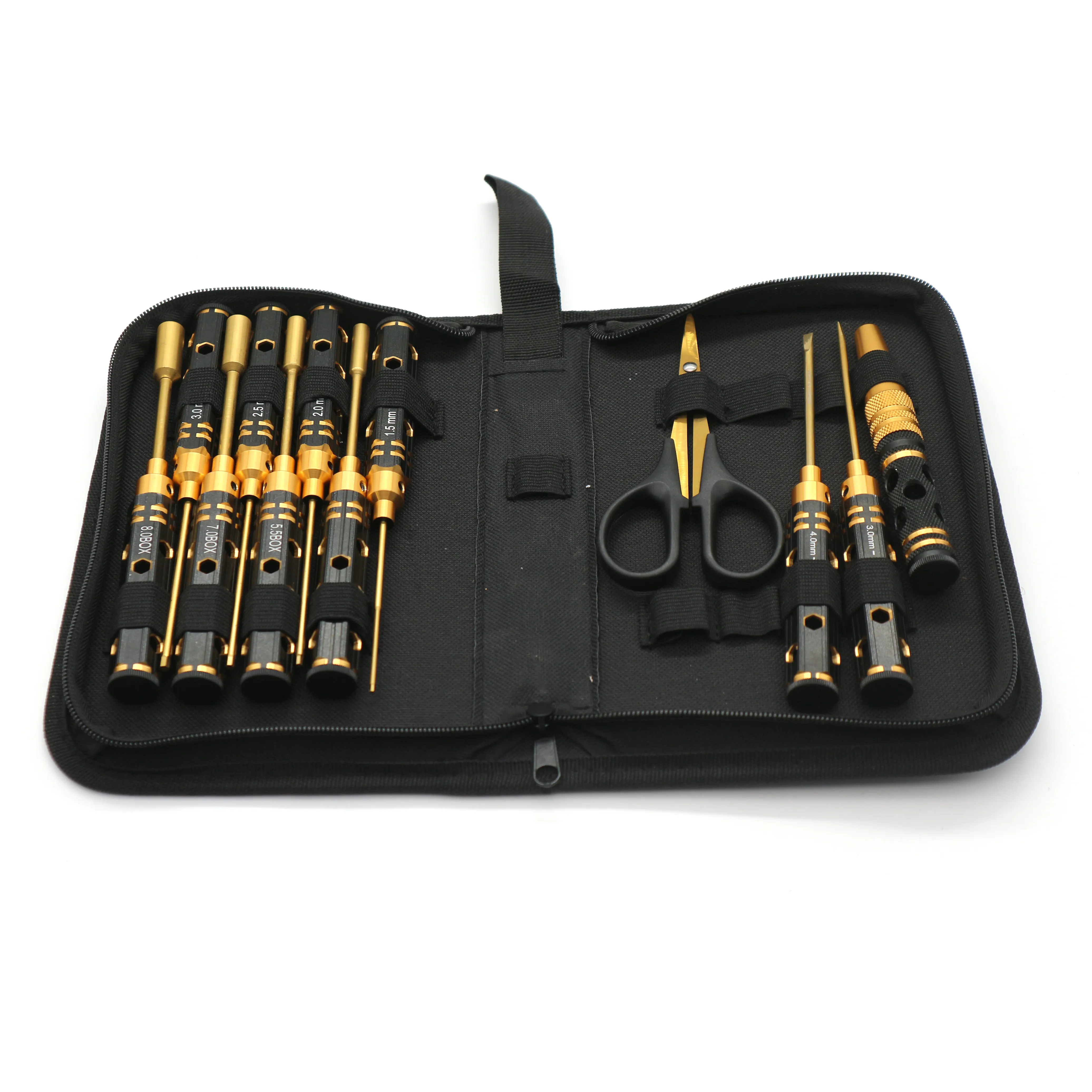 12pcs Remote Control Toy Model Toy Tool Kit External Hexagon Screw Internal Hexagon Screwdriver With Hole Saw Rc Repair Tool
