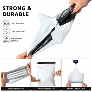 Bolsas de Correo de Polietileno Coloridas, Doble Capa, 11μm, Autoadhesivas, para Envíos, Embalaje, Múltiples Tamaños, Personalizadas - Product Image 4