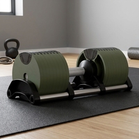 Ensemble d'haltères réglables électroplaqués en fonte avec poignée antidérapante pour entraînement de fitness à domicile