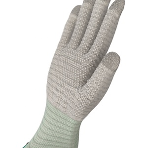 13G ESD شريط الكربون سلس محبوك قفاز العمل قبضة PVC منقط عدم الانزلاق مكافحة ساكنة قفازات للصناعة - Product Image 3