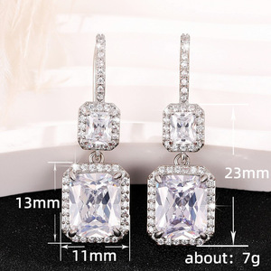 Small Square Huggie Earrings for Women Minimalist Cube Hoop Earrings Daily Fashion Jewelry - Product Image 6