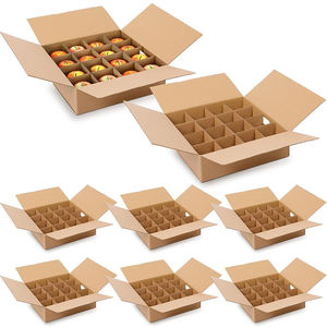 Kits de diviseurs de boîtes de déménagement 13x13x3 pouces Boîtes en papier d'expédition en carton avec verre de séparation des fruits pour l'<span class=keywords><strong>emballage</strong></span> et le stockage - Product Image 1
