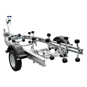 <span class=keywords><strong>Remorque</strong></span> <span class=keywords><strong>de</strong></span> <span class=keywords><strong>bateau</strong></span> galvanisée robuste avec attelage ADR <span class=keywords><strong>de</strong></span> 50 mm, chaîne <span class=keywords><strong>de</strong></span> sécurité, système <span class=keywords><strong>d</strong></span>'éclairage LED complet pour bateaux en fibre <span class=keywords><strong>de</strong></span> verre et en aluminium - Product Image 4