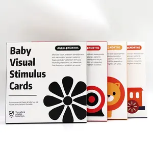 High Contrast baby flash cards Black White Visual Stimulation Learning Activity Card Brain Development Toys