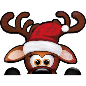 Imanes de Nevera con Diseño de Reno Navideño Más Vendidos, Diseño de Panal Reflectante; Decoraciones Magnéticas para el Hogar con Diseño de Papá Noel y Grinch - Product Image 1