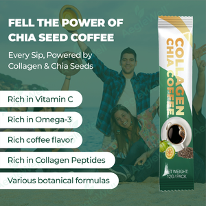 Pó de Café de Colágeno Chia Popular no Mercado dos EUA com Glutationa Superalimentos para Adultos Suplementos Nutricionais - Product Image 6
