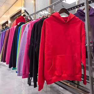 Dropshipping Men's 380g Spring Autumn Hooded Long Sleeve Casual Sweater Solid Color Pocket Woven <b>Thin</b> Style <b>Hoodie</b> Plain Dyed - Product Image 3