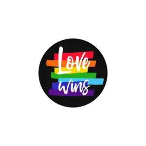 Metal Badge Custom Gay Pride Lesbian Button Pin Sublimation Blank Metal Tin Tinplate Rainbow Round Homosexual Lgbtq Lgbt Badge For Event