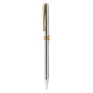 Stylo à bille Aurora Slim, finition argentée et dorée, instrument d'écriture classique - Product Image 1