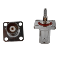 Connecteur RF BNC-KF1.5 Fournisseur d'usine, Connecteur BNC Femelle à 4 Trous avec Bride à Sertir pour Câble RG316