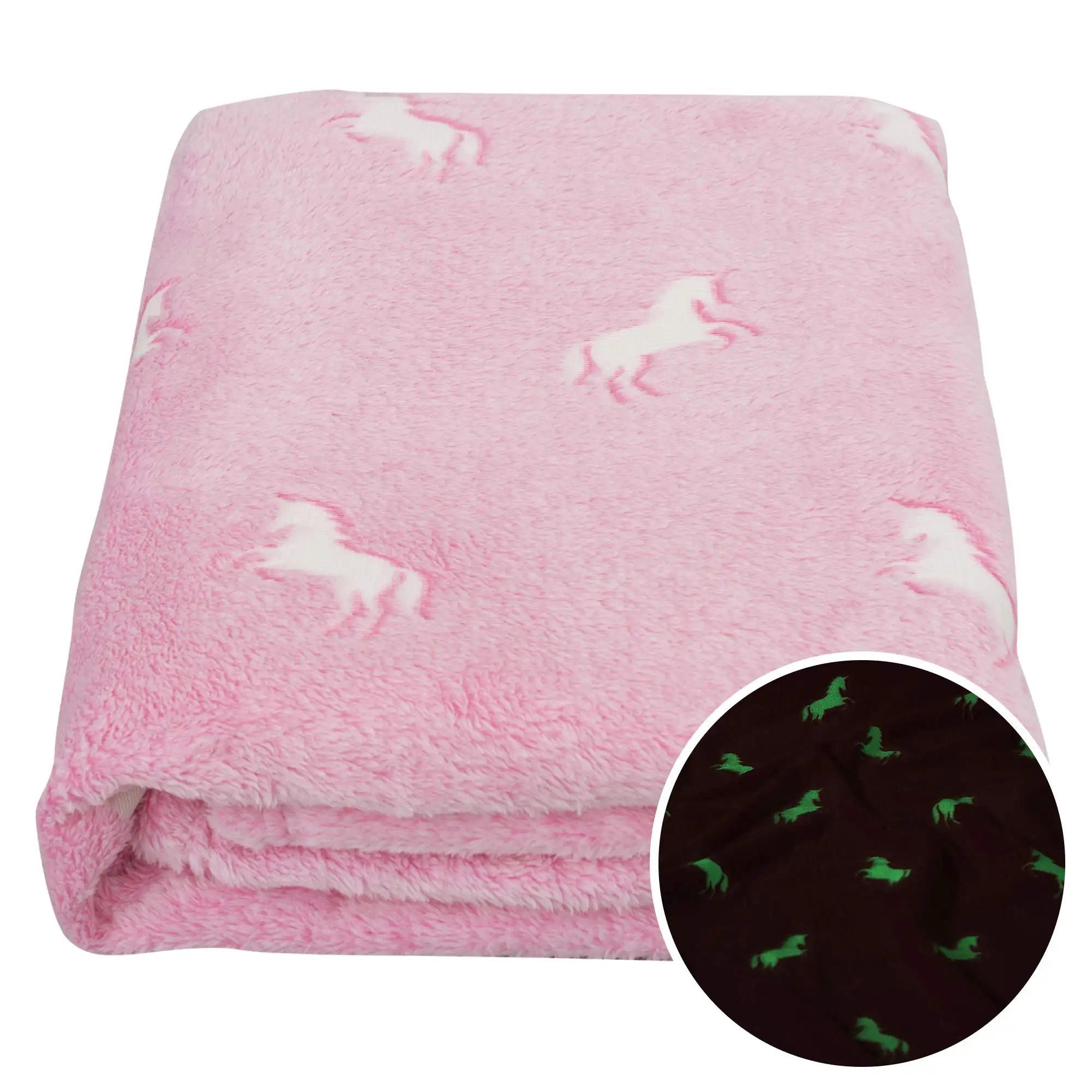 Unicorn Flannel Fleece Blanket Pink Blanket for Kids Luminosa Blanket
