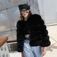Manteau en fourrure de renard véritable, tendance, luxe, pour femmes