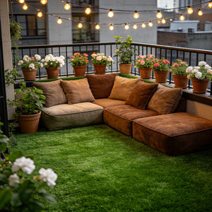 Césped Artificial de Fácil Instalación <span class=keywords><strong>en</strong></span> Colores Mixtos, Césped Infantil de Alta Densidad Antideslizante para Áreas de Juego al Aire Libre - Product Image 6