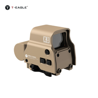 Lunette de visée tactique T-EAGLE de haute qualité 1X 558 TAN avec point rouge et vert illuminé, lunette de visée de chasse, lunette optique en alliage d'aluminium