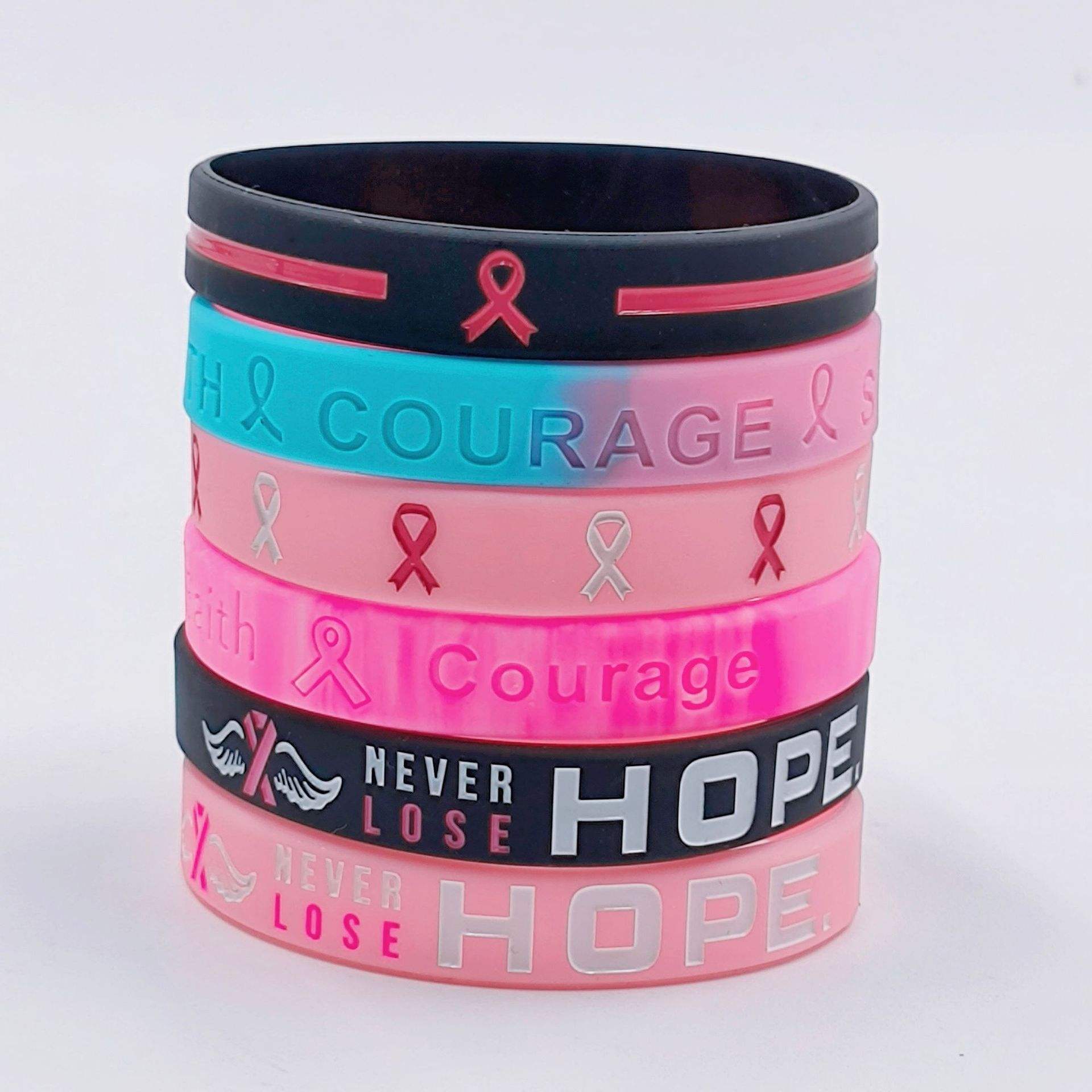 Lot de 6 bracelets en silicone pour la stimulation mammaire