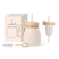 Mug de voyage à café ODM 24 oz au design mignon, en acier inoxydable, gobelet pour enfants, bouteille d'eau avec couvercle à paille, infuseur à thé