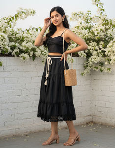 กระโปรงผ้าฝ้ายสไตล์ยุค 60 สำหรับผู้หญิง น้ำหนักเบา สวมใส่สบาย ระบายอากาศได้ดี มีสไตล์ เหมาะสำหรับใส่ลำลอง ทำงาน เดินทาง และใส่ในชีวิตประจำวัน - Product Image 3